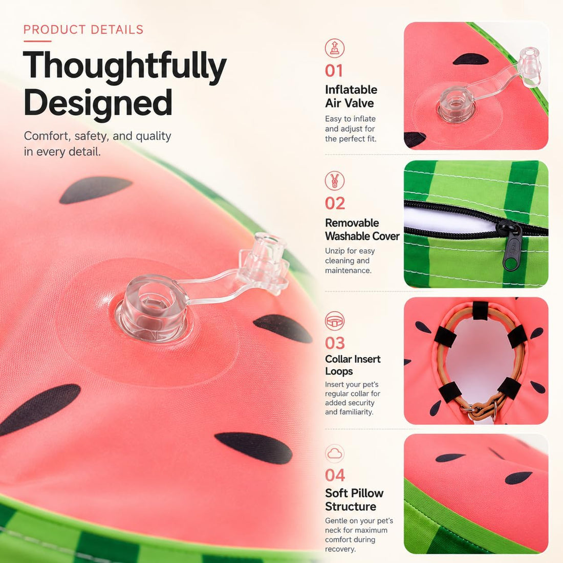 MIDOG Soft Inflatable Dog Cone