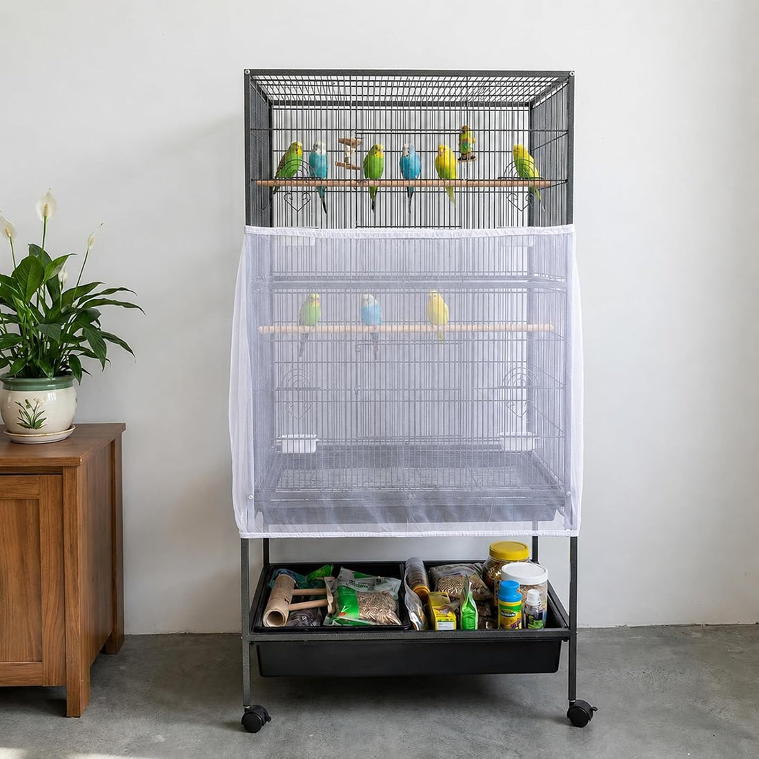 Large Bird Cage Cover Bird Cage Seed Catcher