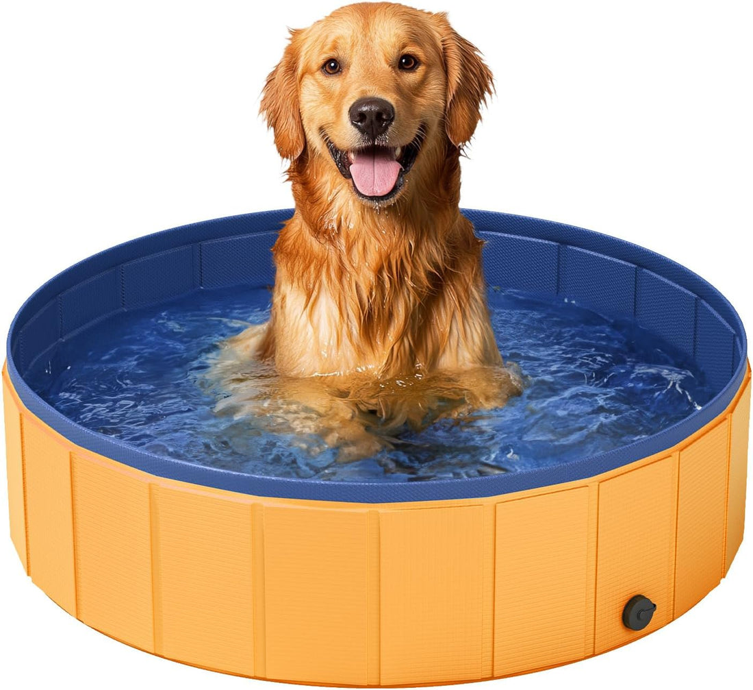 Foldable Dog Pool, 40" Pet Swimming Pool