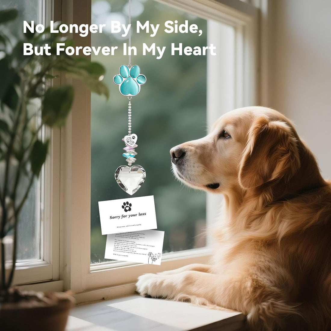 Pet Memorial Suncatcher - Dog Memorial Gifts, Pet Loss Sympathy