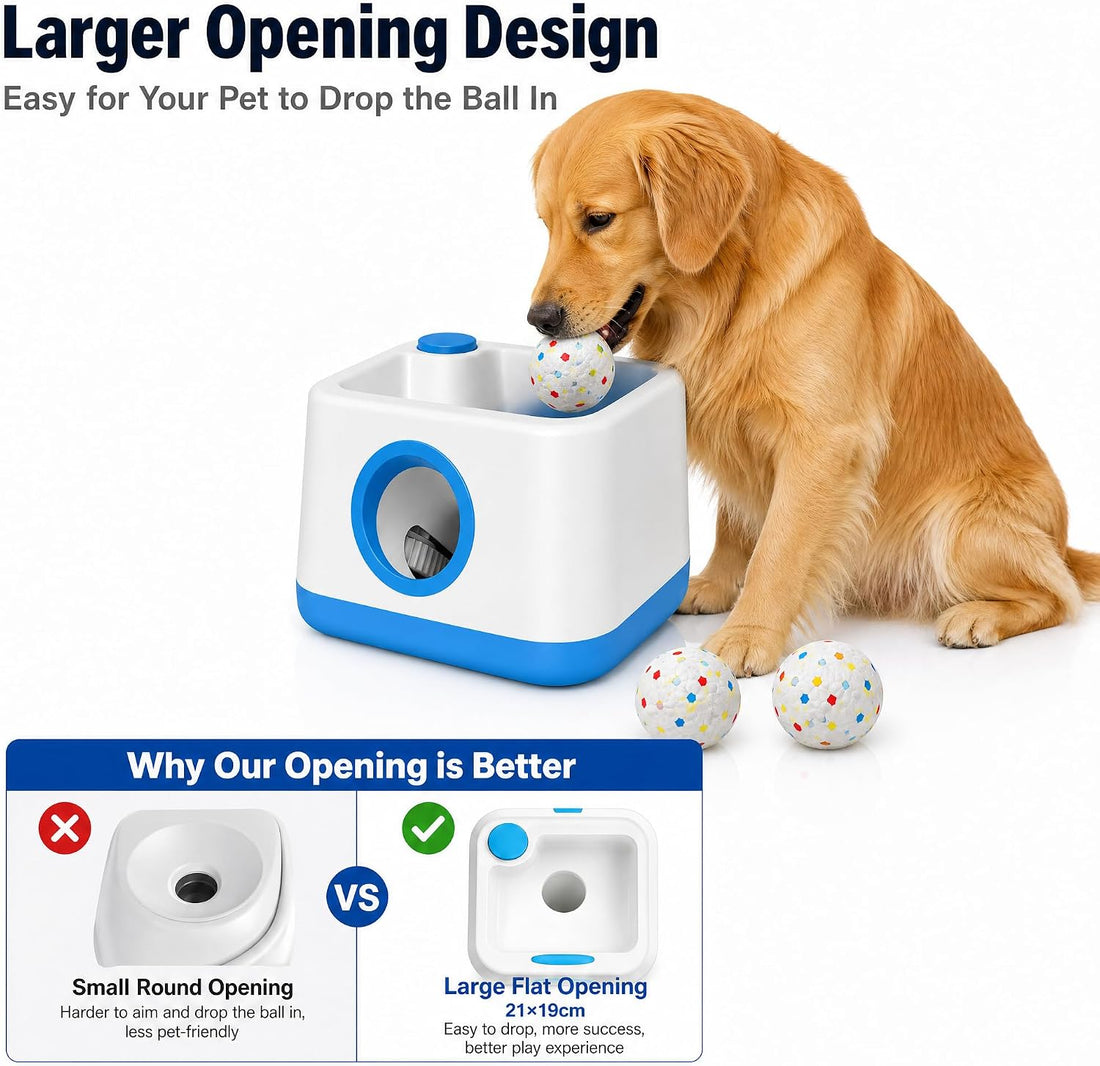 Automatic Dog Ball Launcher for Small Dogs, Interactive Fetch Toy