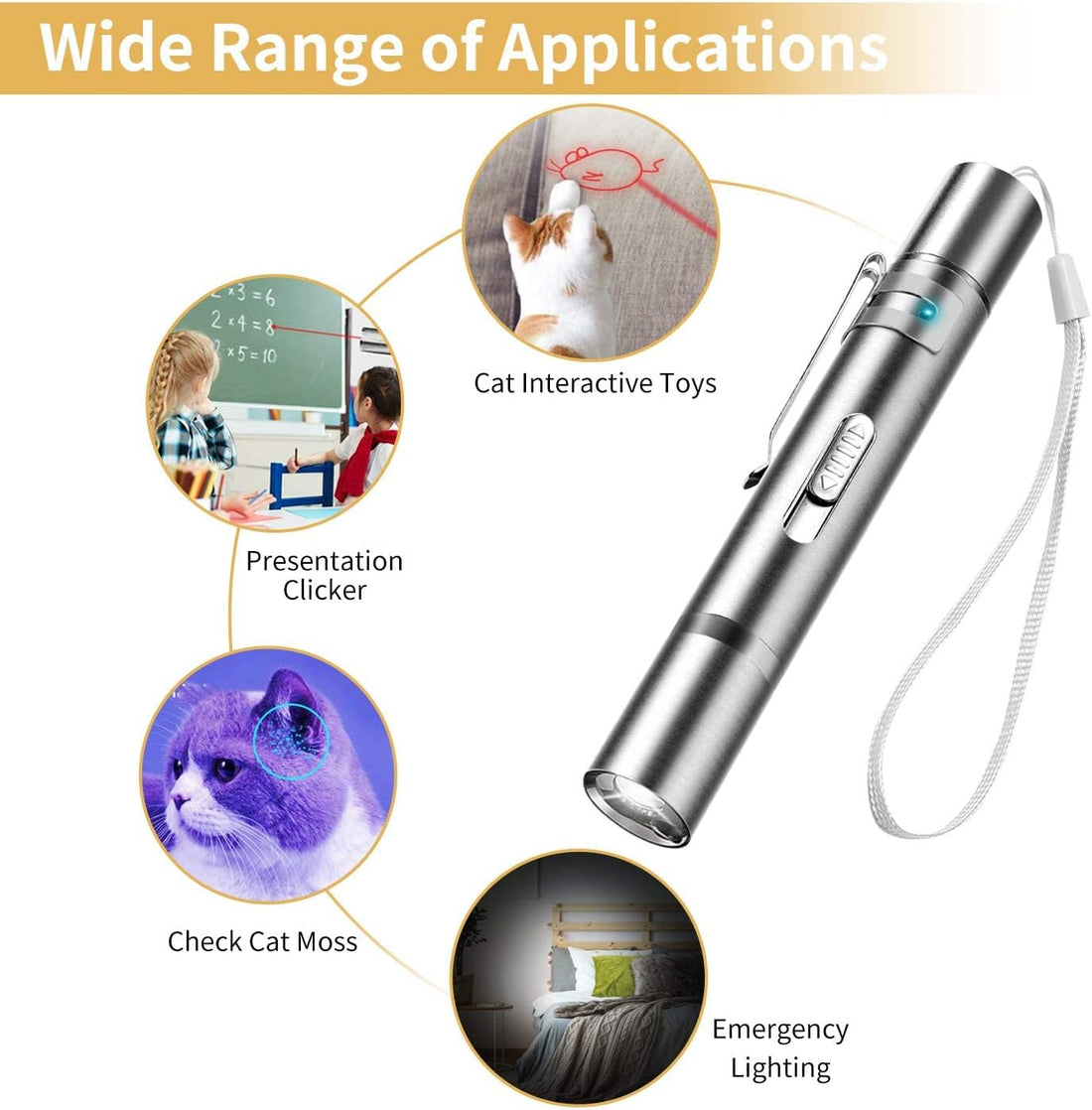 Cat Toys Laser Pointer for Indoor Cat Mouse Toys Pet Interactive Toy