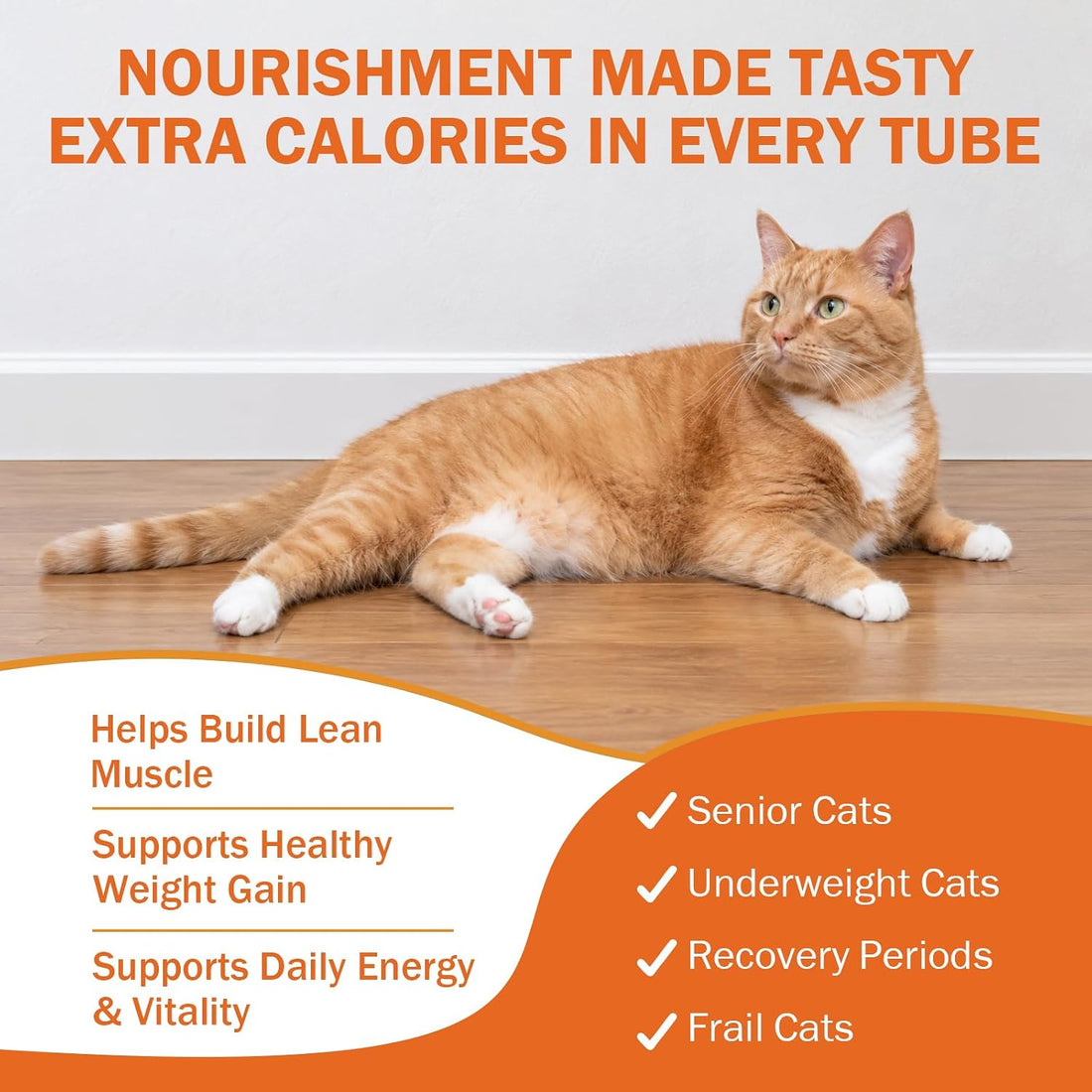 Lickable Cat Treats, High Calorie Nutrition Paste for Cats