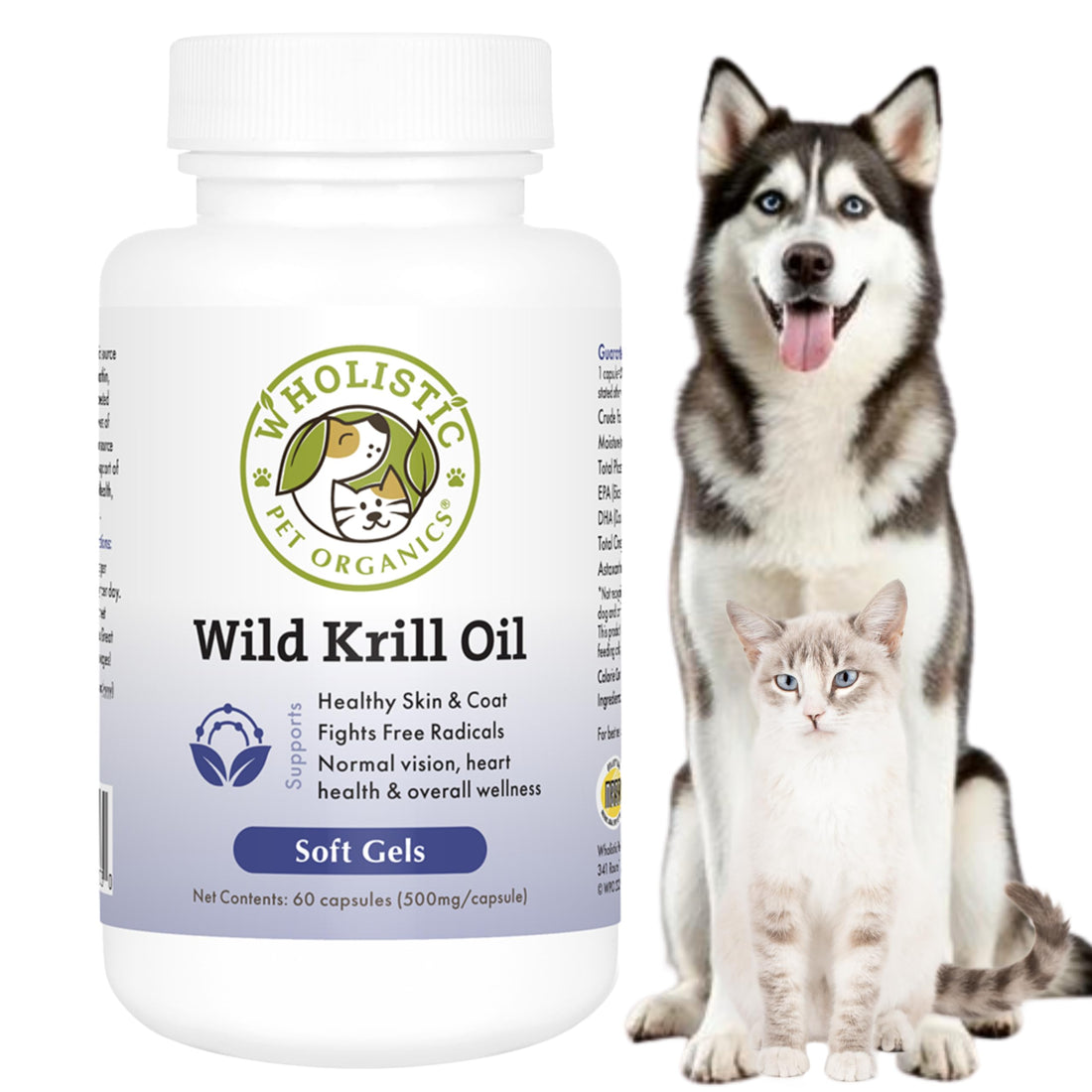 Wholistic Pet Organics Krill Oil for Dogs and Cats