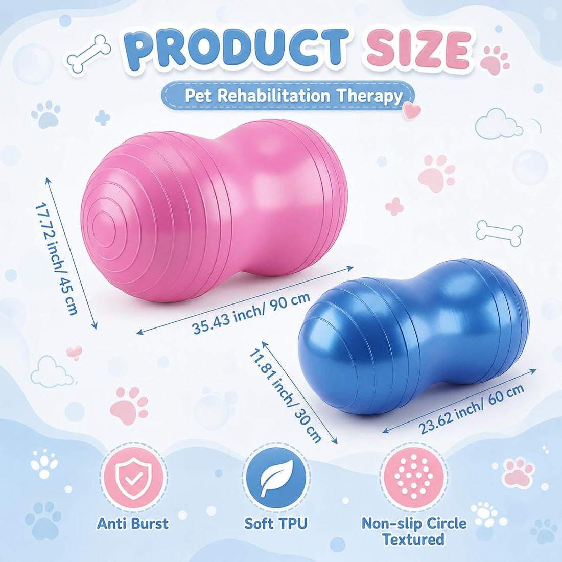 Shappy 2 Pcs Dog Balance Disc Cushion 14"