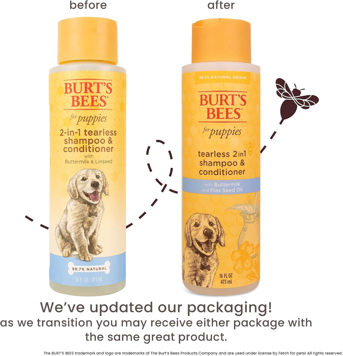 Burt’s Bees for Pets Tear Free Puppy Shampoo & Conditioner