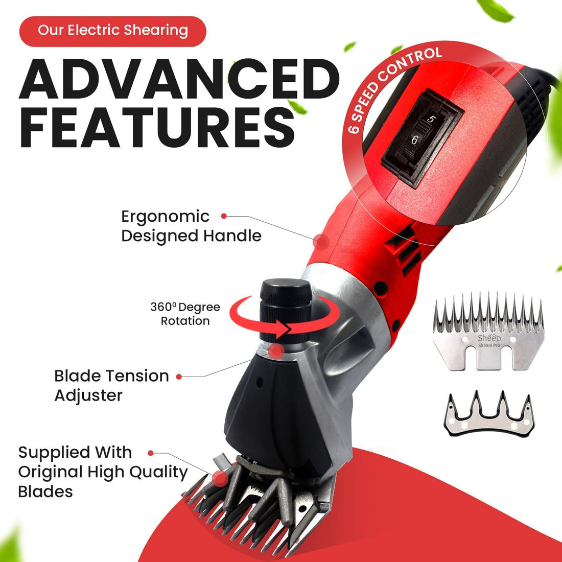 Sheep Shears Pro Electric Sheep Shearing Clipper, 110V