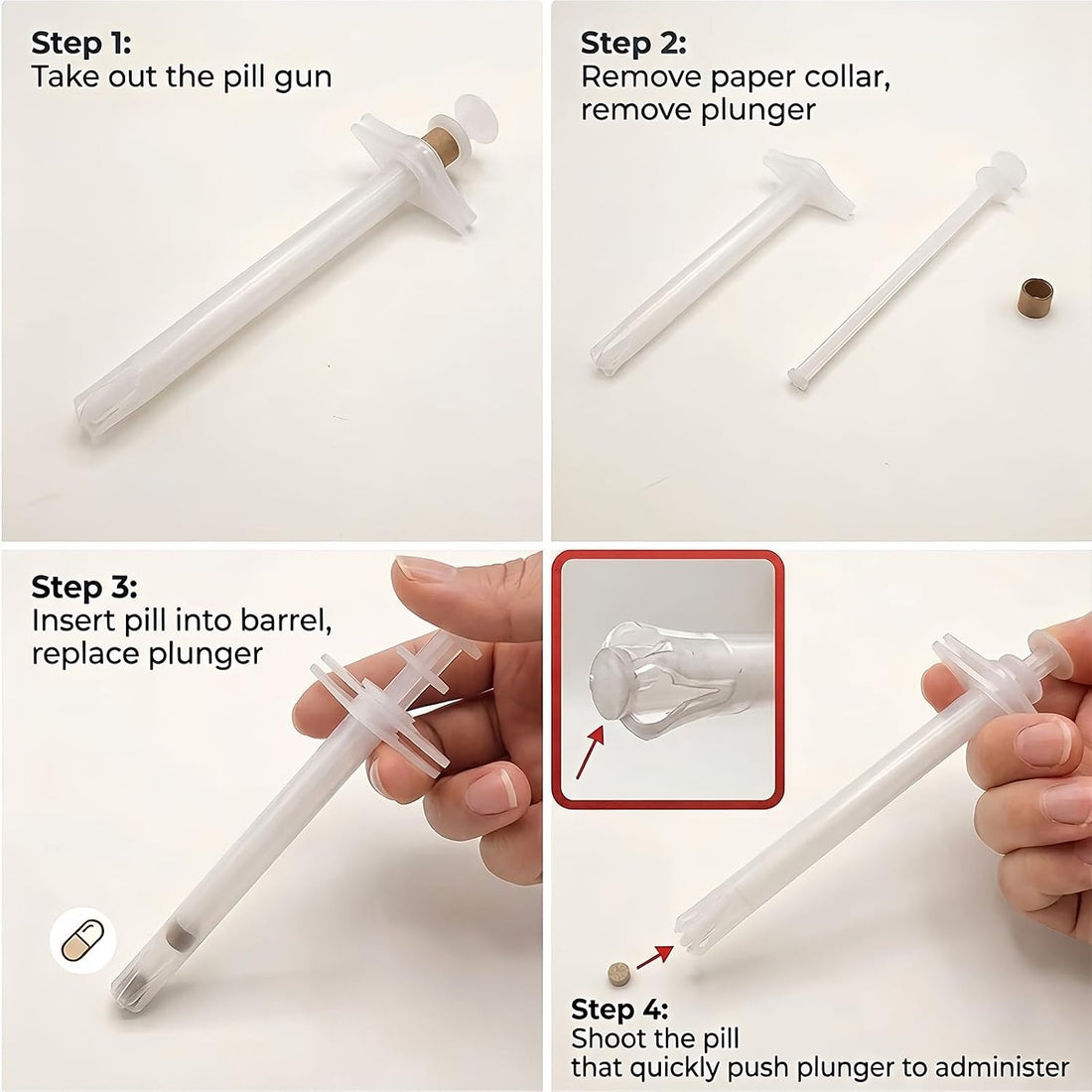 Pet Pill Gun Handy Piller Tablets Dispenser, 2 Items
