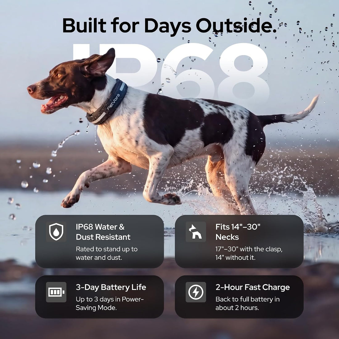 Smart Collar GPS Dog Collar, Real-Time Tracking & Escape Alerts