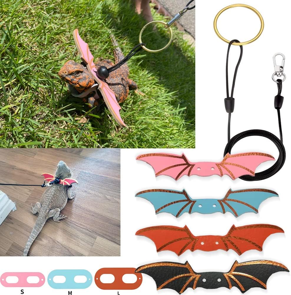 3 Size Pack Bearded Dragon Leash and Harness Set