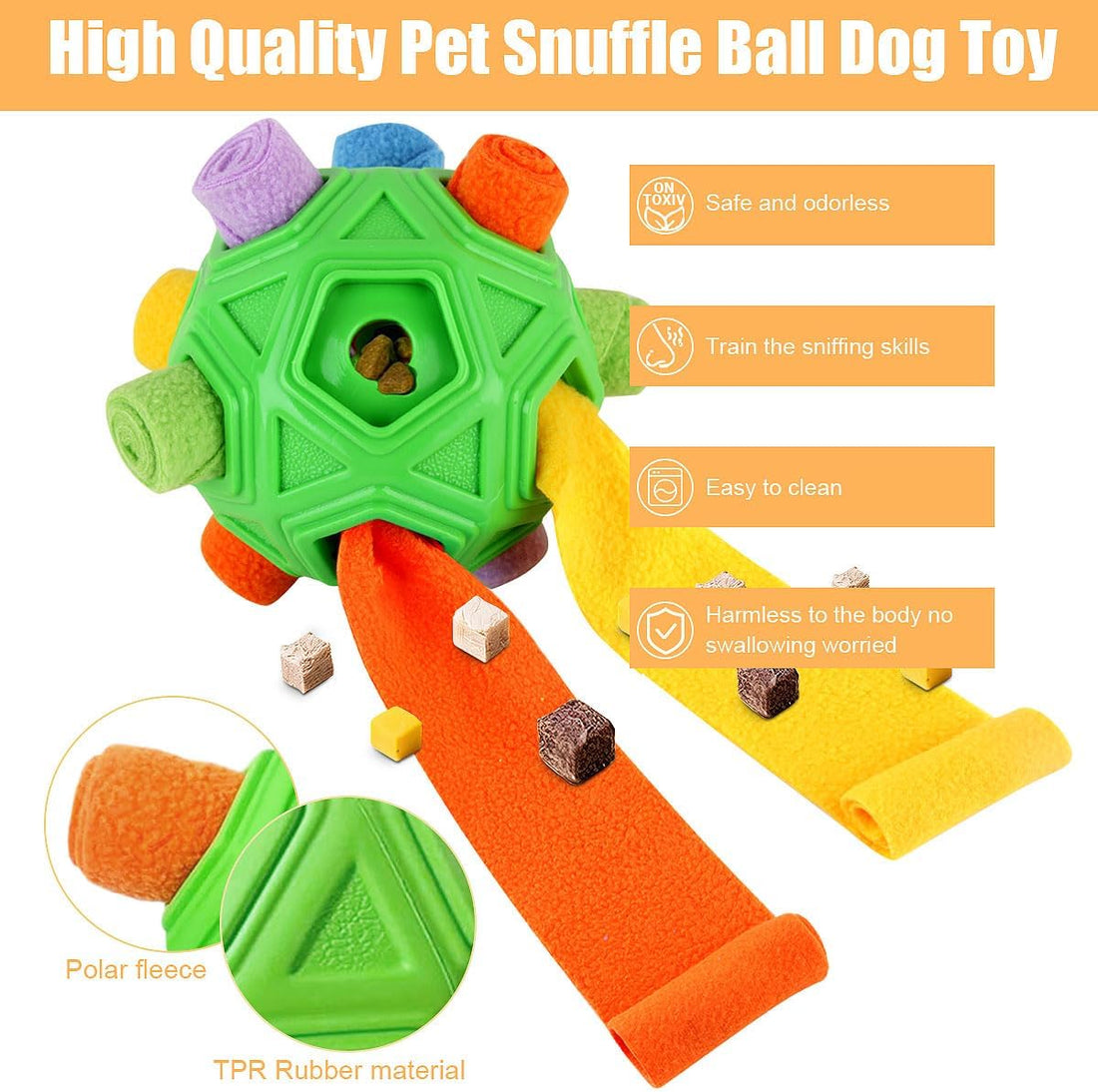Dog Snuffle Ball-Interactive Puzzle Dog Toys Encourage Natural