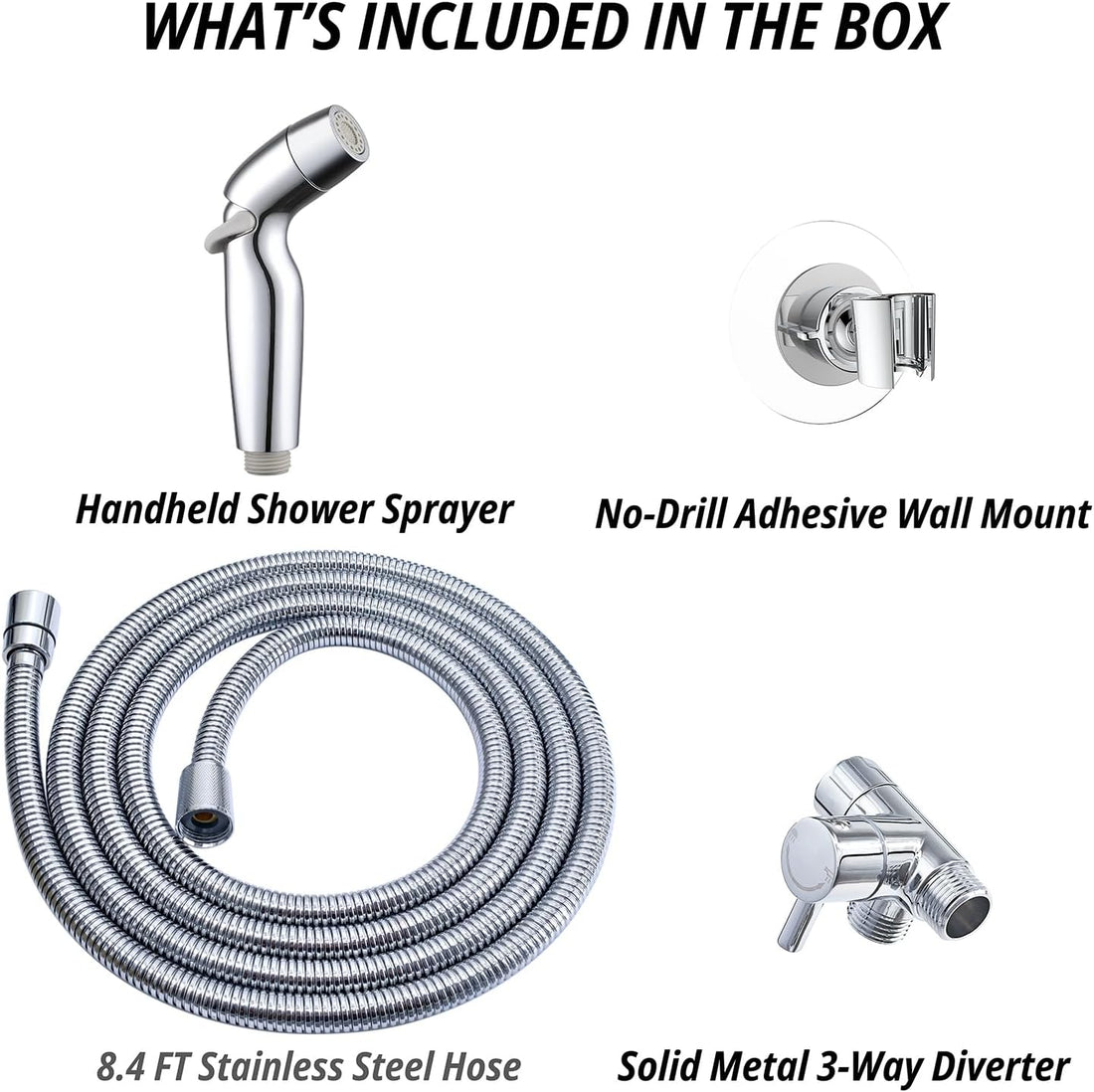 2-Mode Dog Shower Sprayer with No-Drill Mount