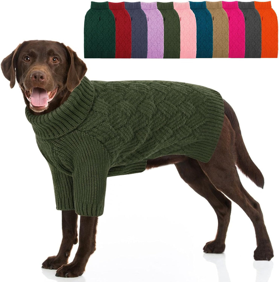 Small Dog Sweater, Turtleneck Dog Christmas Sweater