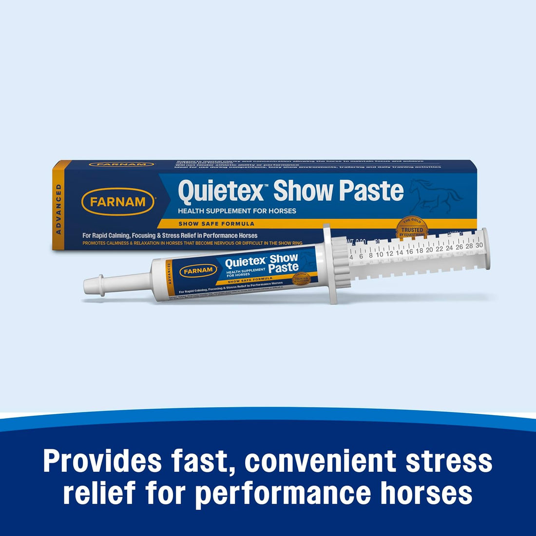 Farnam Quietex Show Calming & Focusing Paste for Horses, 30 cc Syringe