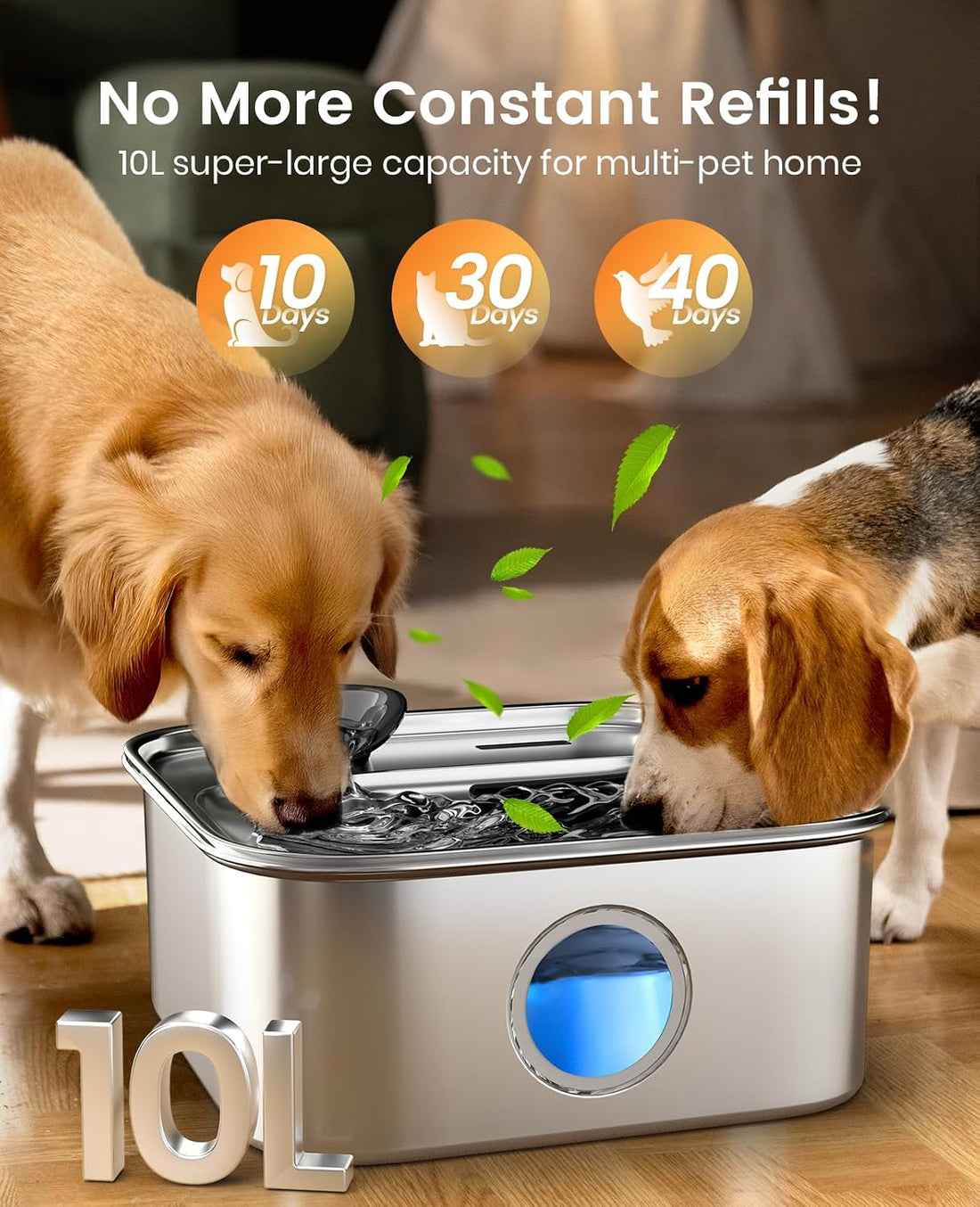 oneisall Dog Water Fountain for Large Dogs