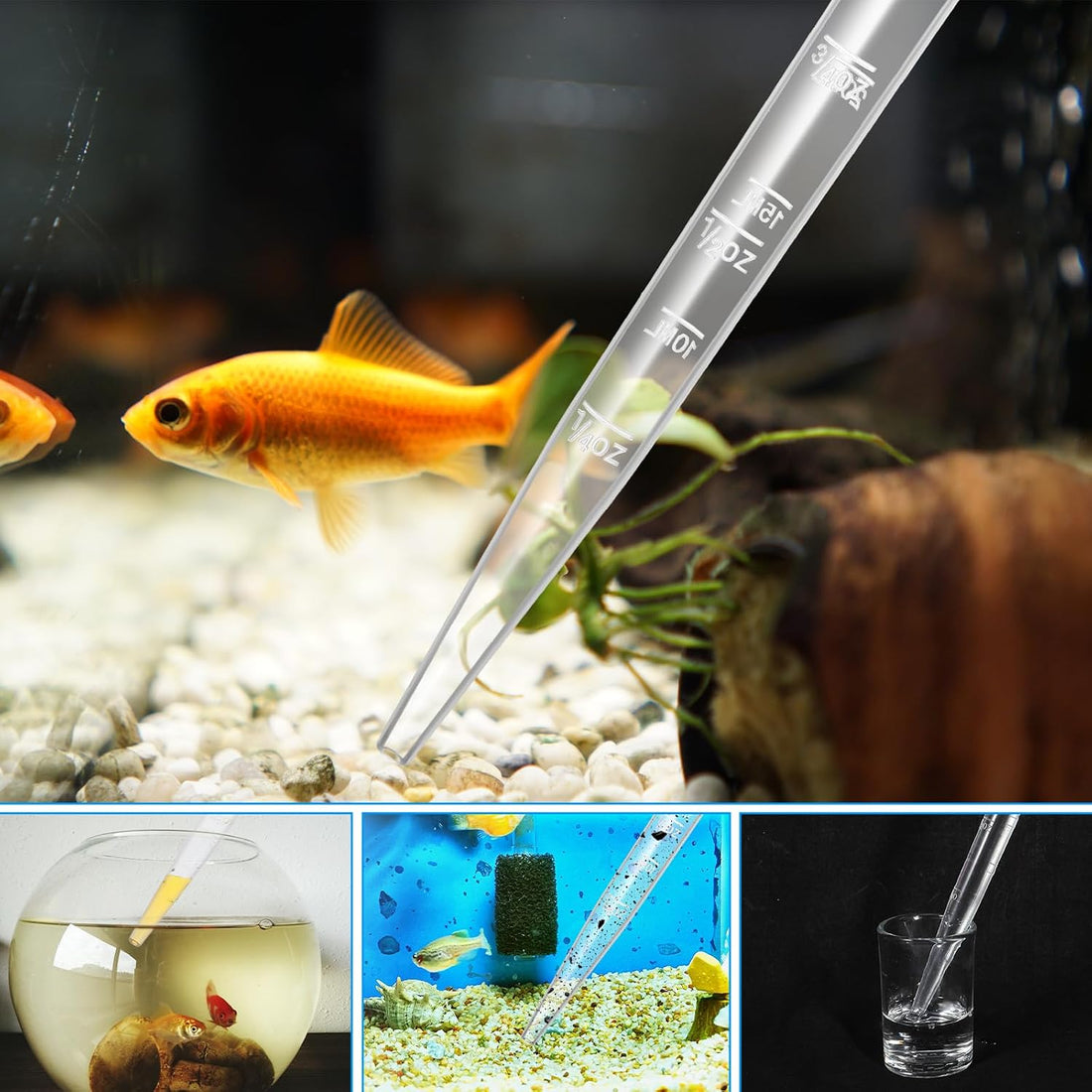 Aquarium Cleaning Dropper, 30ml Aquarium Clean Pipette Dropper