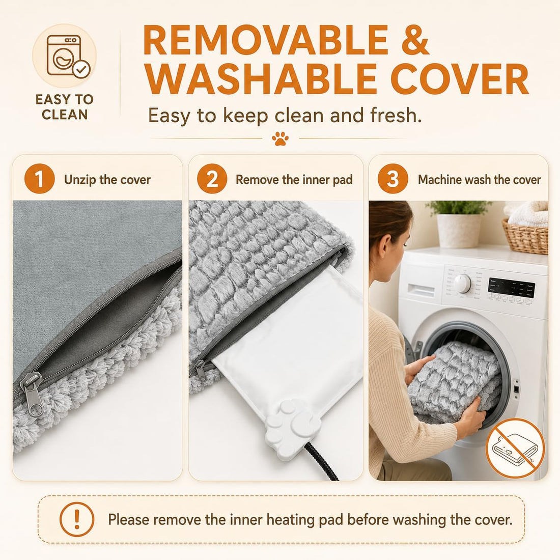 Heated Bed for Small Animals Pet Heating Pad with Intelligent