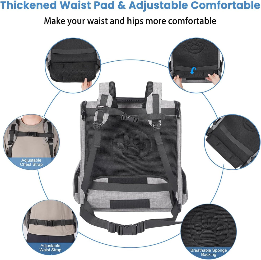 Extra Large Cat Backpack Carrier for Cats Under 30 Lbs