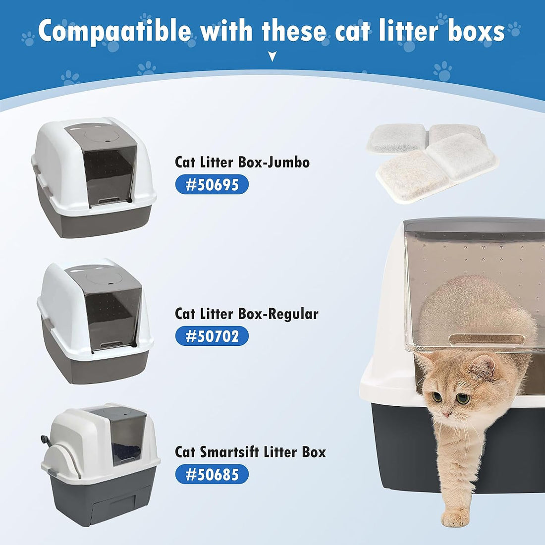 12p Air Purifier Pad for Catit Airsift Jumbo/Regular/Smartsift Litter