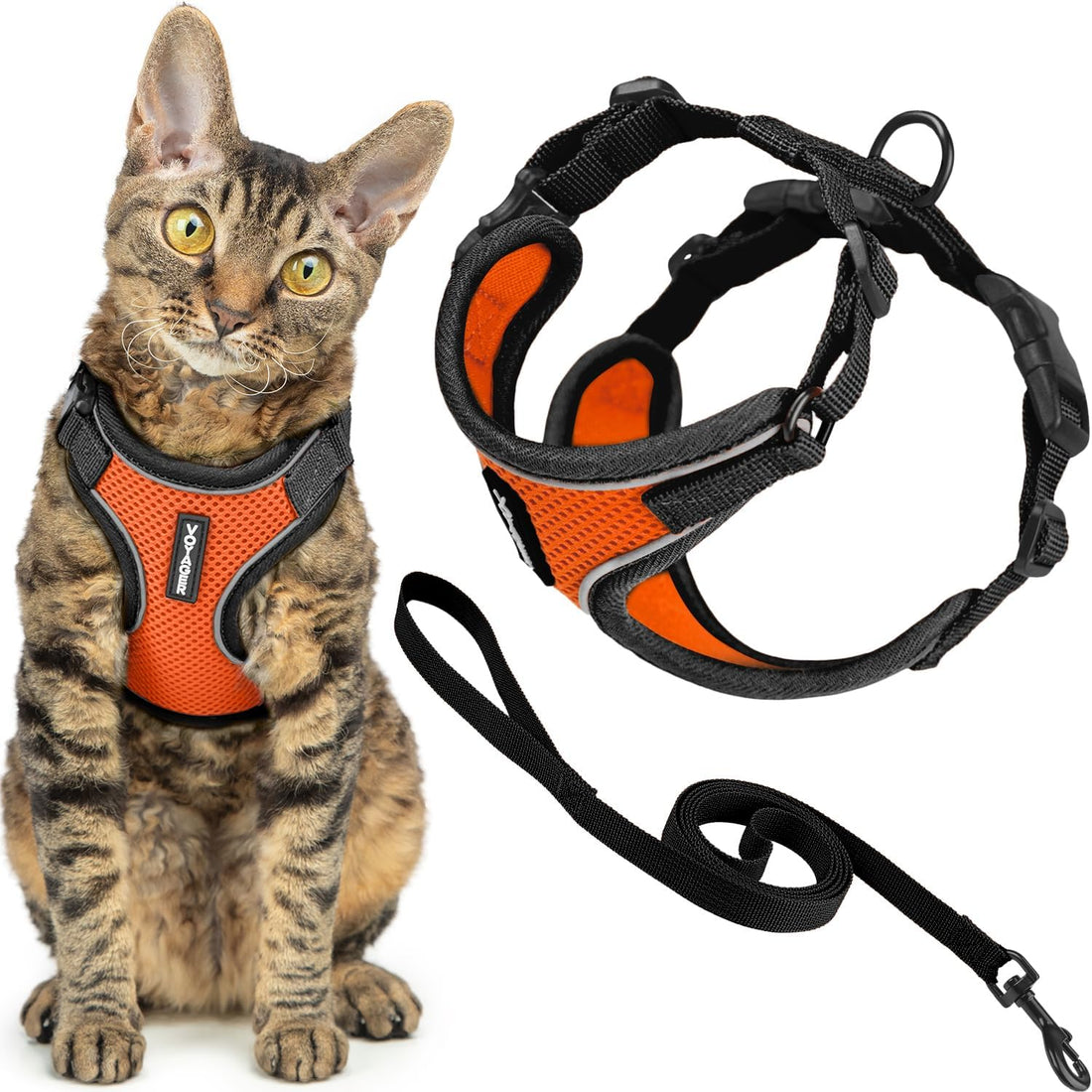 Voyager Escape-Proof Step-in Harness & Leash - Orange, Small