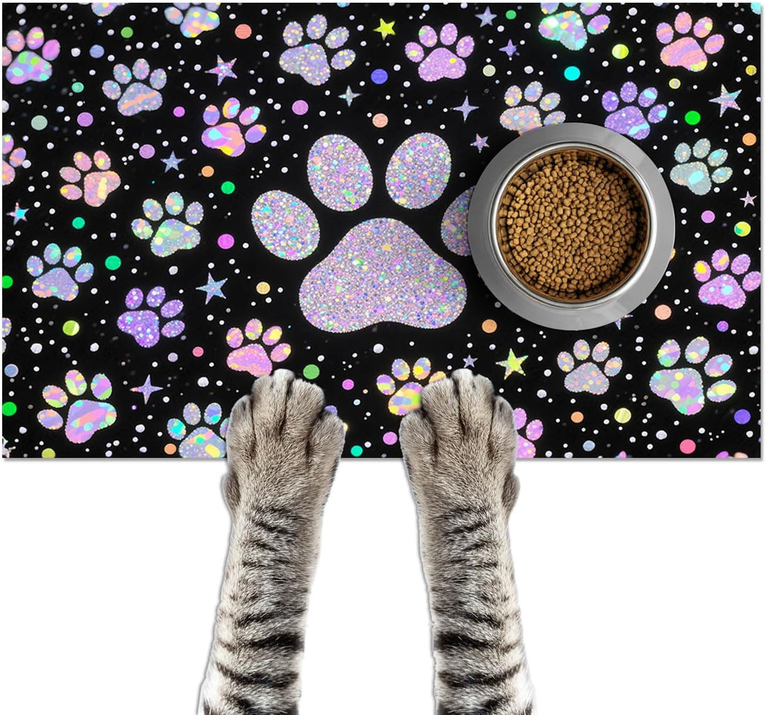 HOMETITUTE Pet Feeding Mats Cat Mat for Food and Water 20" x 12"