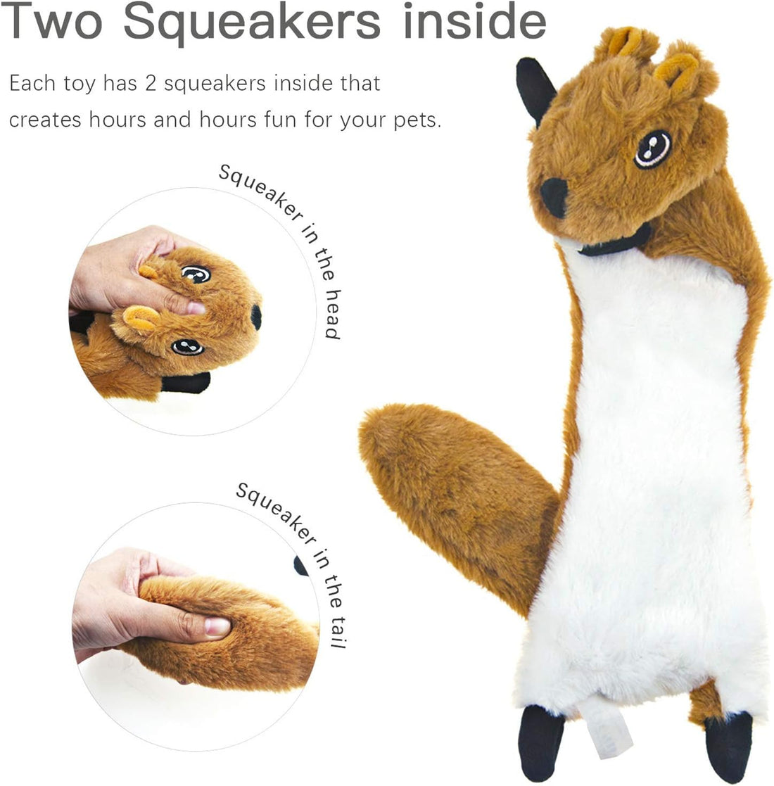 SHARLOVY Dog Squeaky Toys 5 Pack