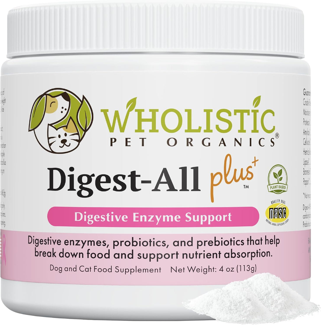 Probiotics for Dogs and Cats with Prebiotics, 4 Oz