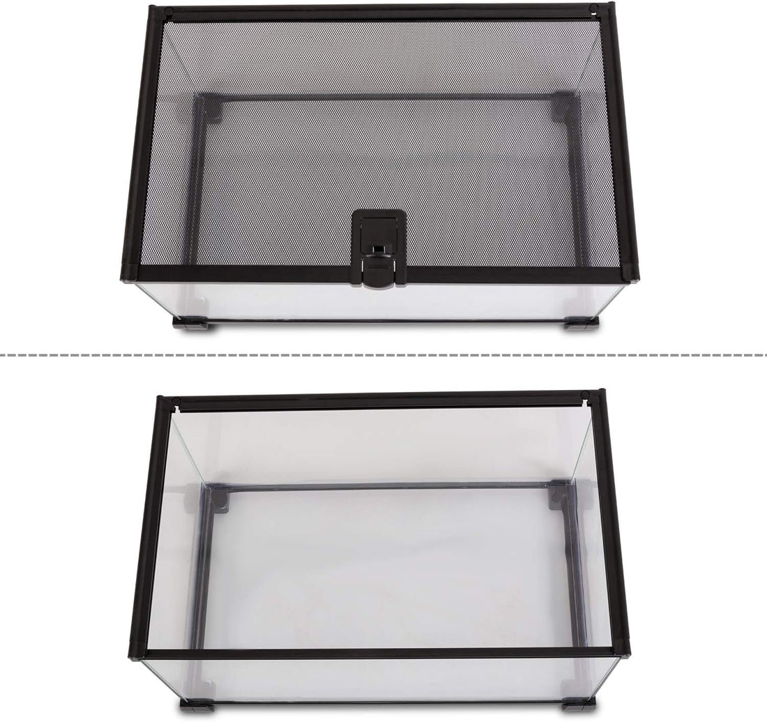 REPTI ZOO 10 Gallon Reptile Tank Glass Natural Cages Terrarium 20" x