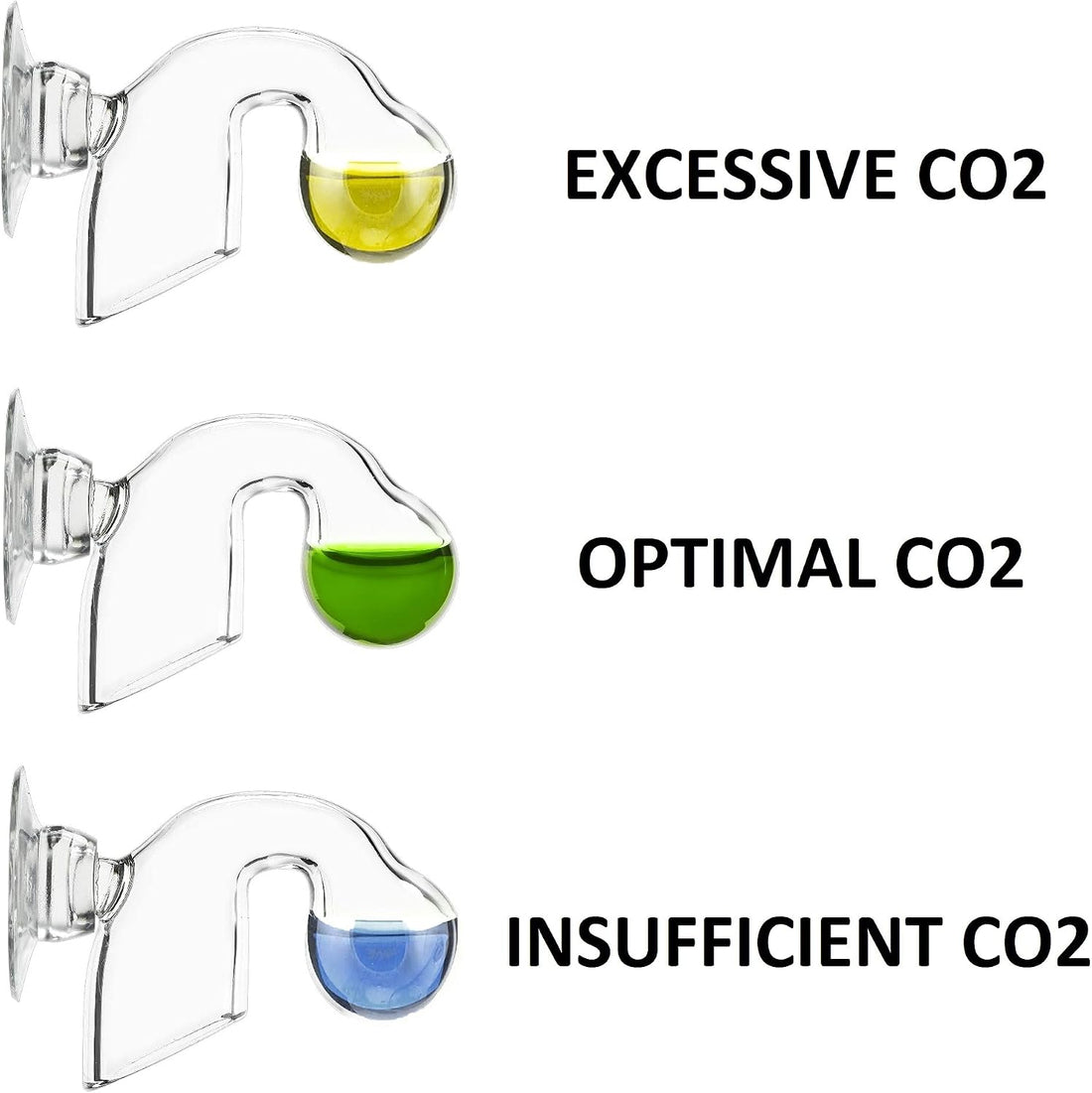Glass Nano CO2 Drop Checker with Solution for Planted Aquarium System