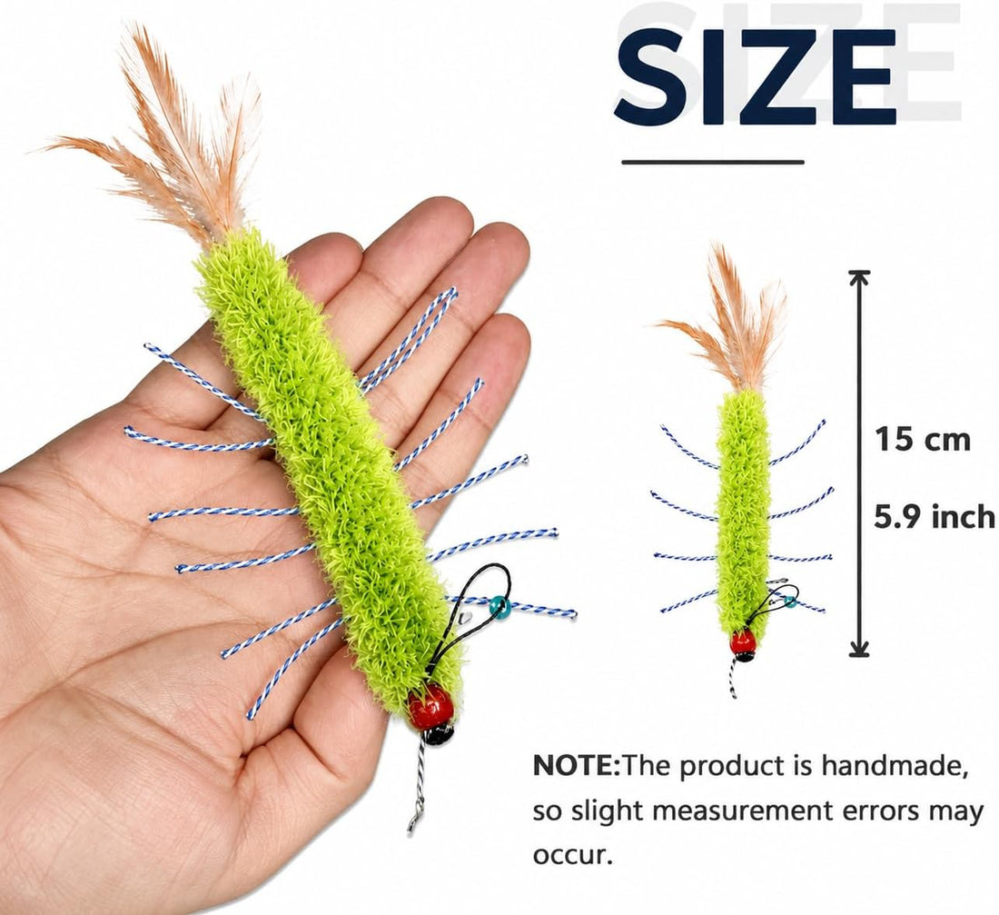 4 Pcs Artificial Millipede Refills,Cat Wand Toy Attachments