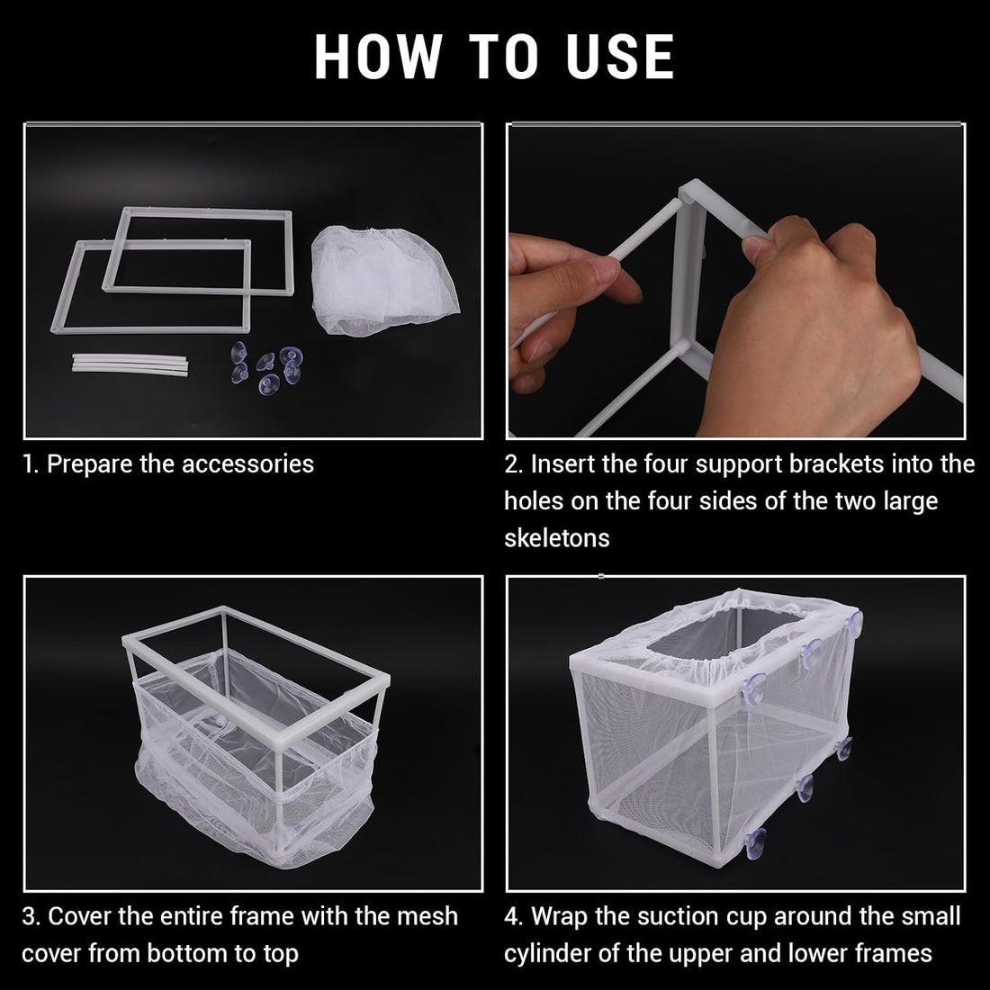 2 Pcs Fish Breeder Incubator Mesh Box