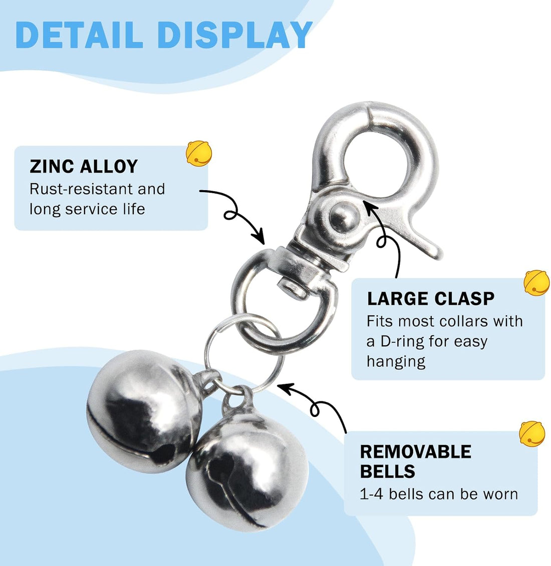 SCENEREAL Bells for Dog Collars