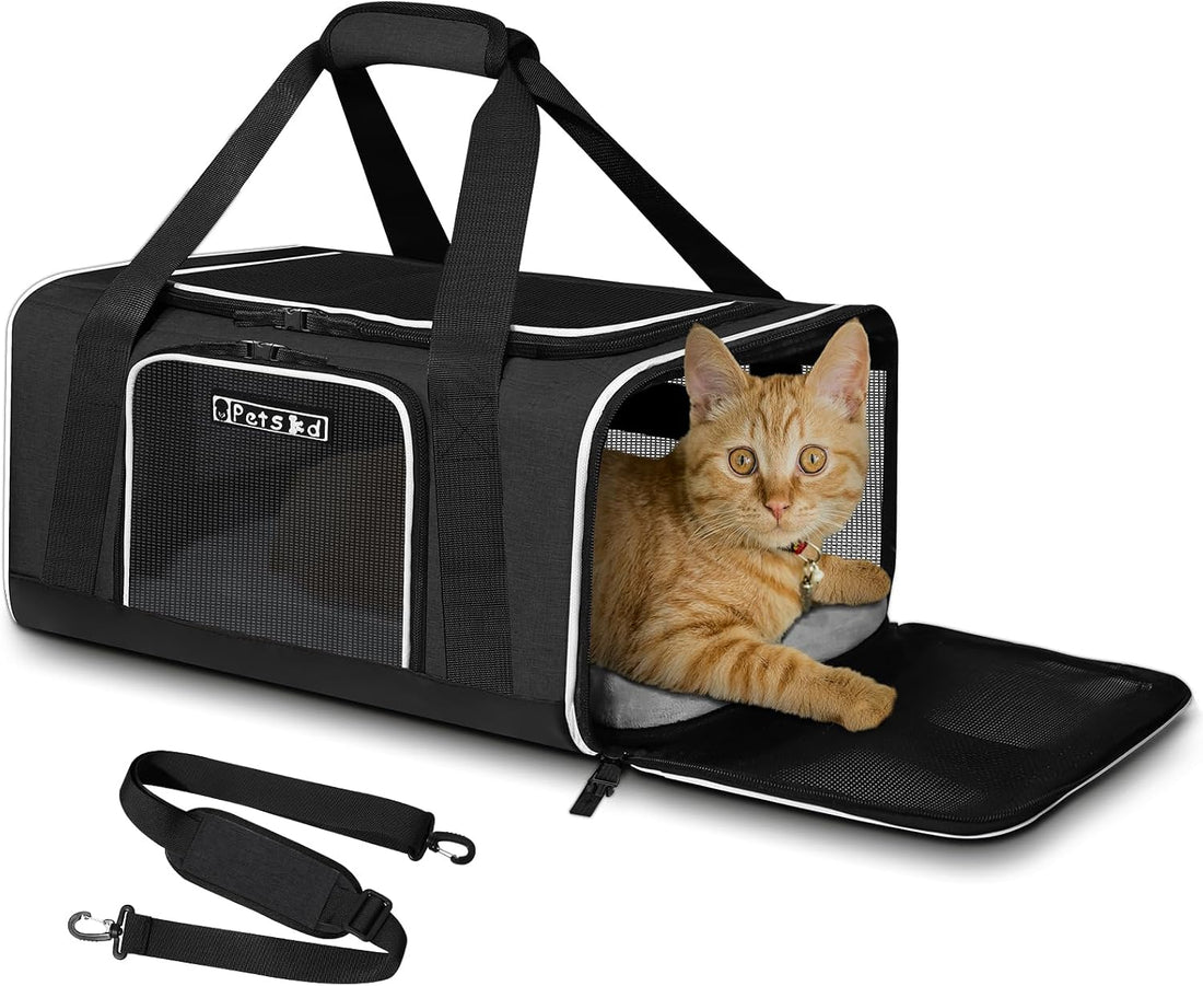 Petskd Small Pet Carrier 17" L x 12" W x 8.5" H Airline Approved