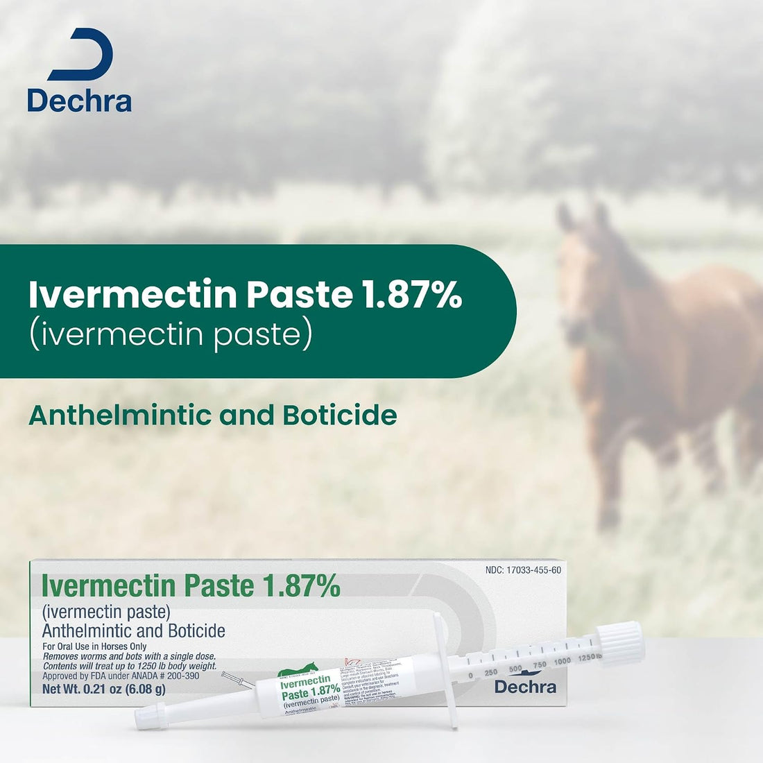 Jeffers Ivermectin Paste 1.87%, 6ct