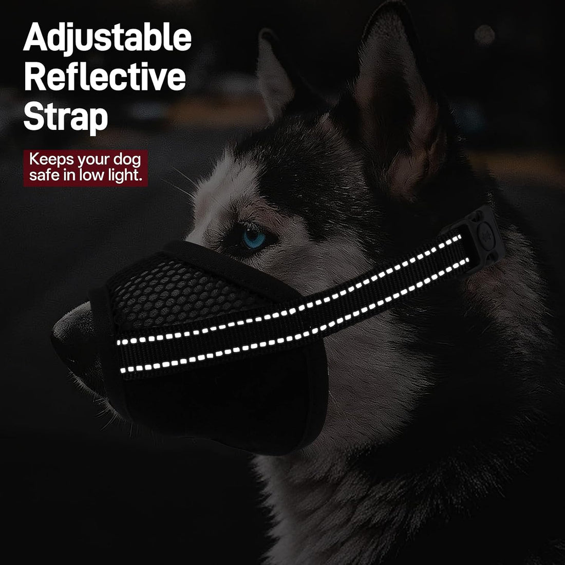 Pezluxe 2-Pack Dog Muzzle, Soft Air Mesh Muzzle Anti Biting Barking