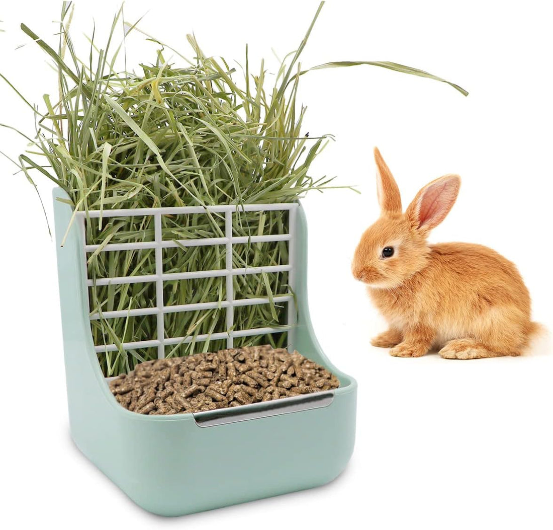 Litewoo Rabbit Hay Feeder 2 in 1 Automatic Guinea Pig Food Bowl