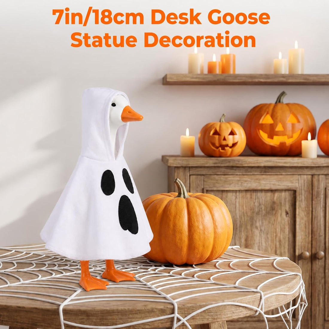 7 Inch Desk Goose Halloween Outfits Ghost Patterns Mini Desk Goose