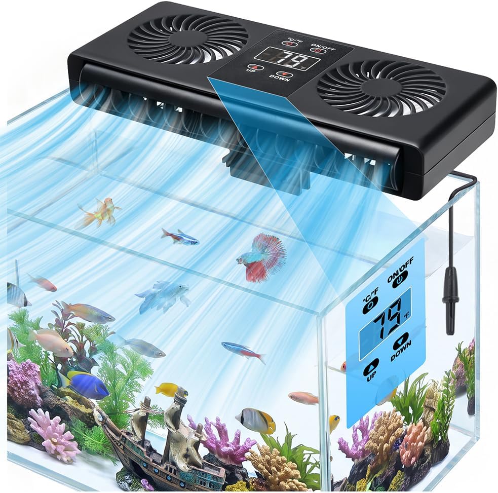 Aquarium Auto Temperature Control Chiller Fan Ultra-Quiet Fish Tank