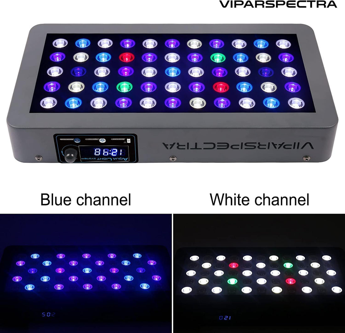 VIPARSPECTRA 165W LED Aquarium Light Dimmable Full Spectrum LED Reef