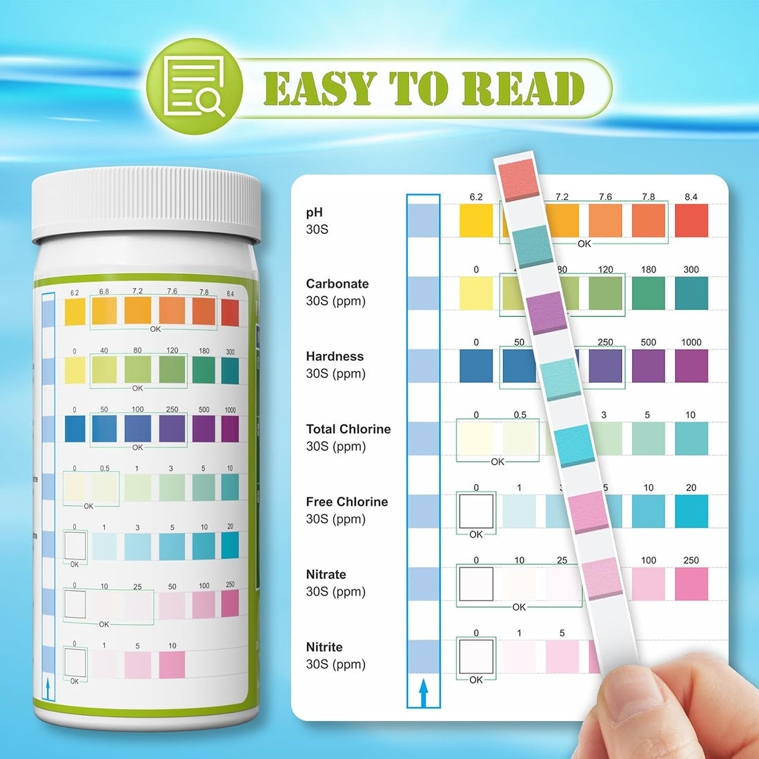 Aquarium Test Strips Fish Tank Pond Water Testing Kit