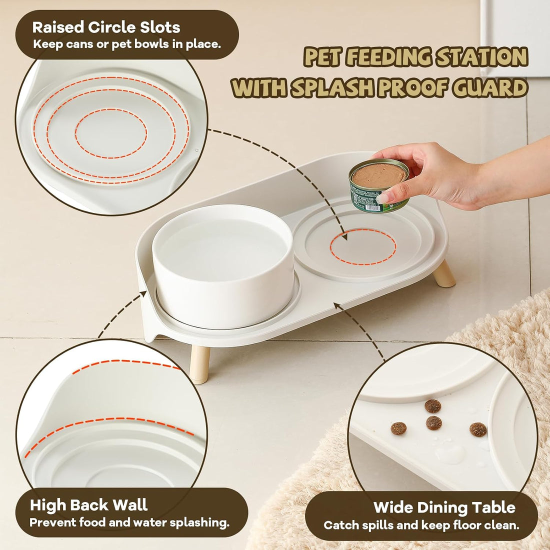 Raised Dog Feeder Bowl Stand