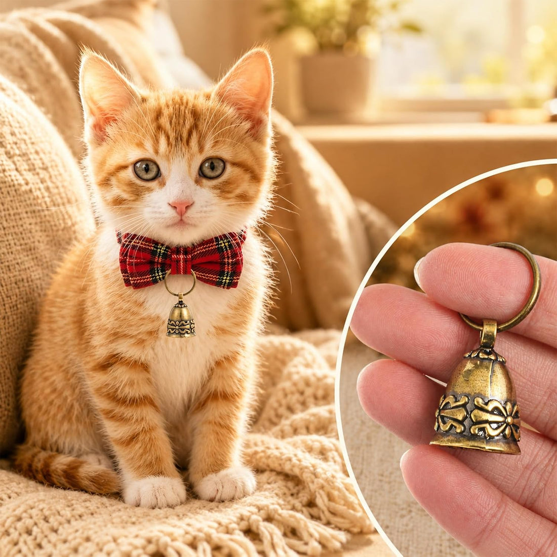 Xindojuz 2PCS Small Bells for Dogs and Cats Collar