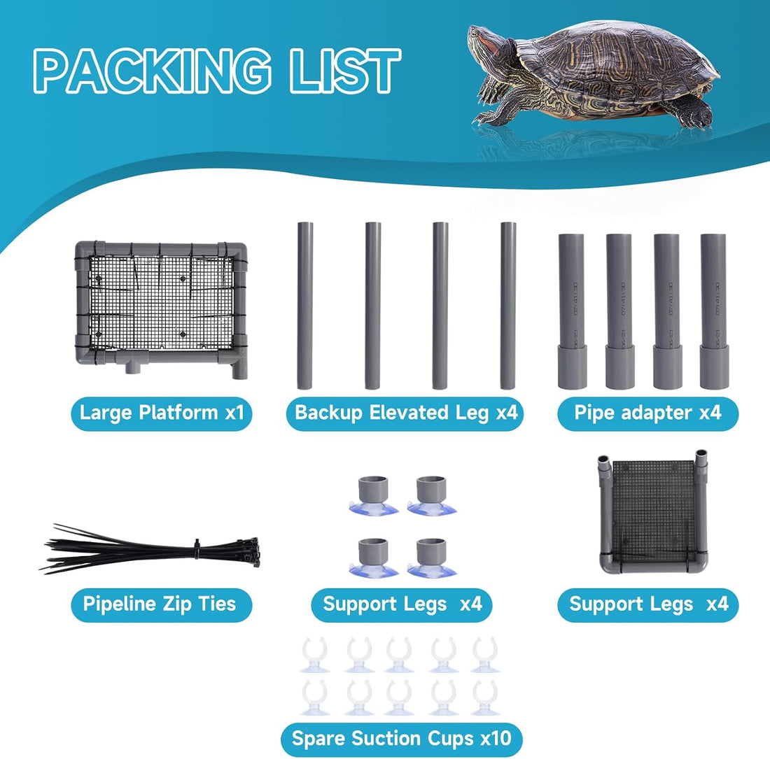 SKARUS Standing Turtle Basking Platform Ramp for 15-75 Gallon