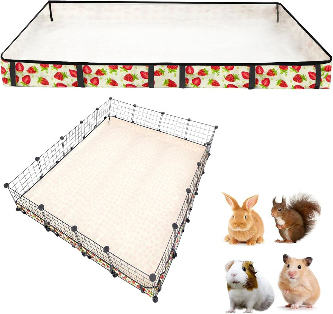 Guinea Pig Cage Liner，Washable Waterproof Oxford Cloth Cage Liners