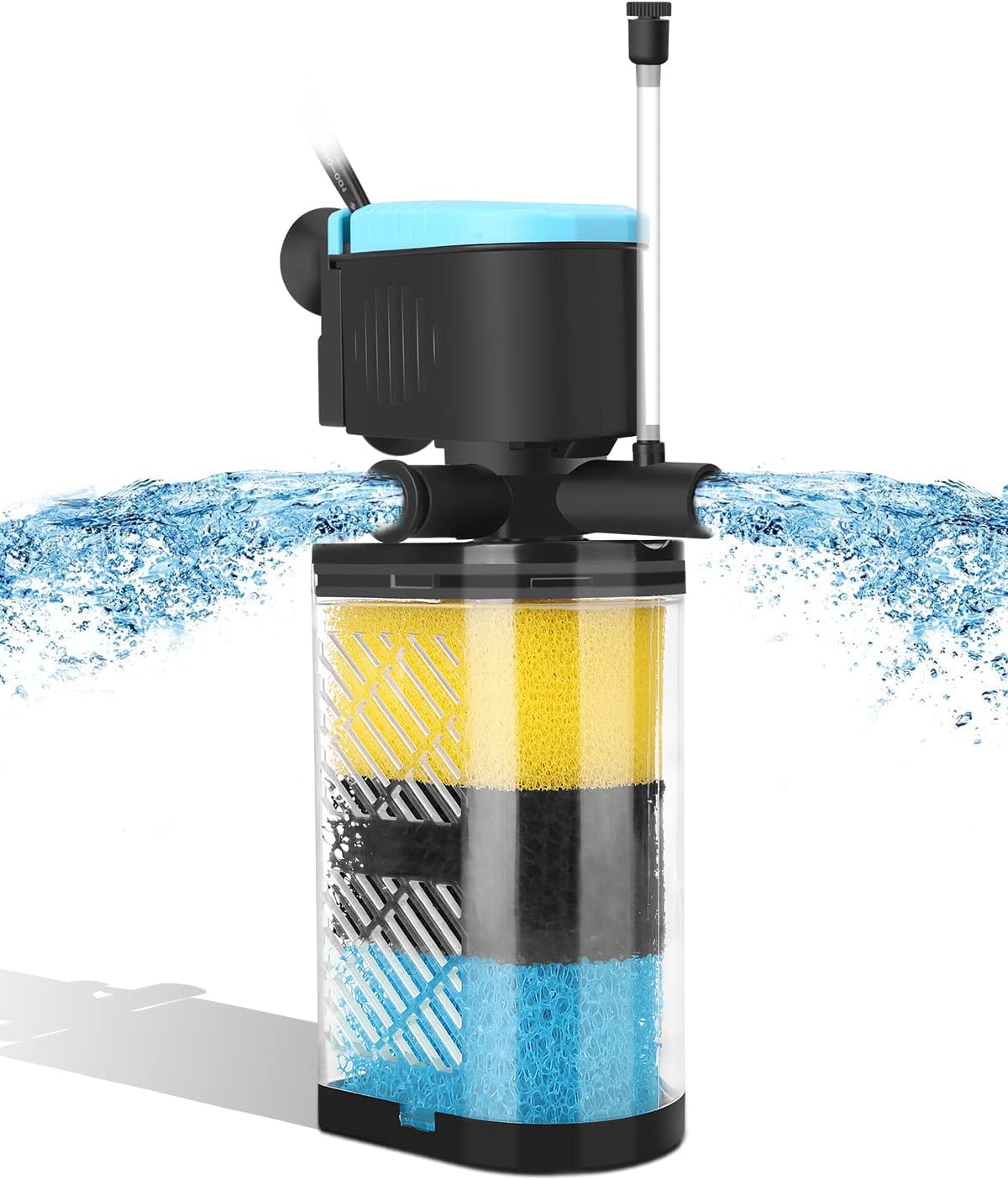 AquaMiracle Aquarium Filter 3-Stage in-Tank Filter Internal Fish Tank