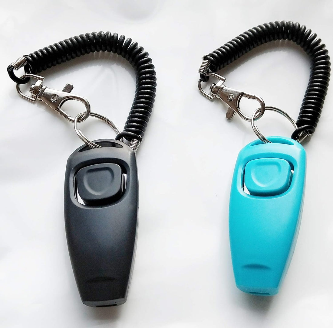 Pet Training Clicker Whistle with Wrist Strap - Dog Training Clickers
