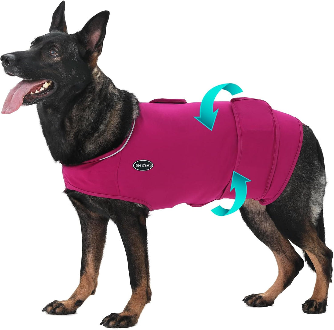 Meifsou Dog Anxiety Vest, Skin-Friendly Thunder Jacket for Dogs