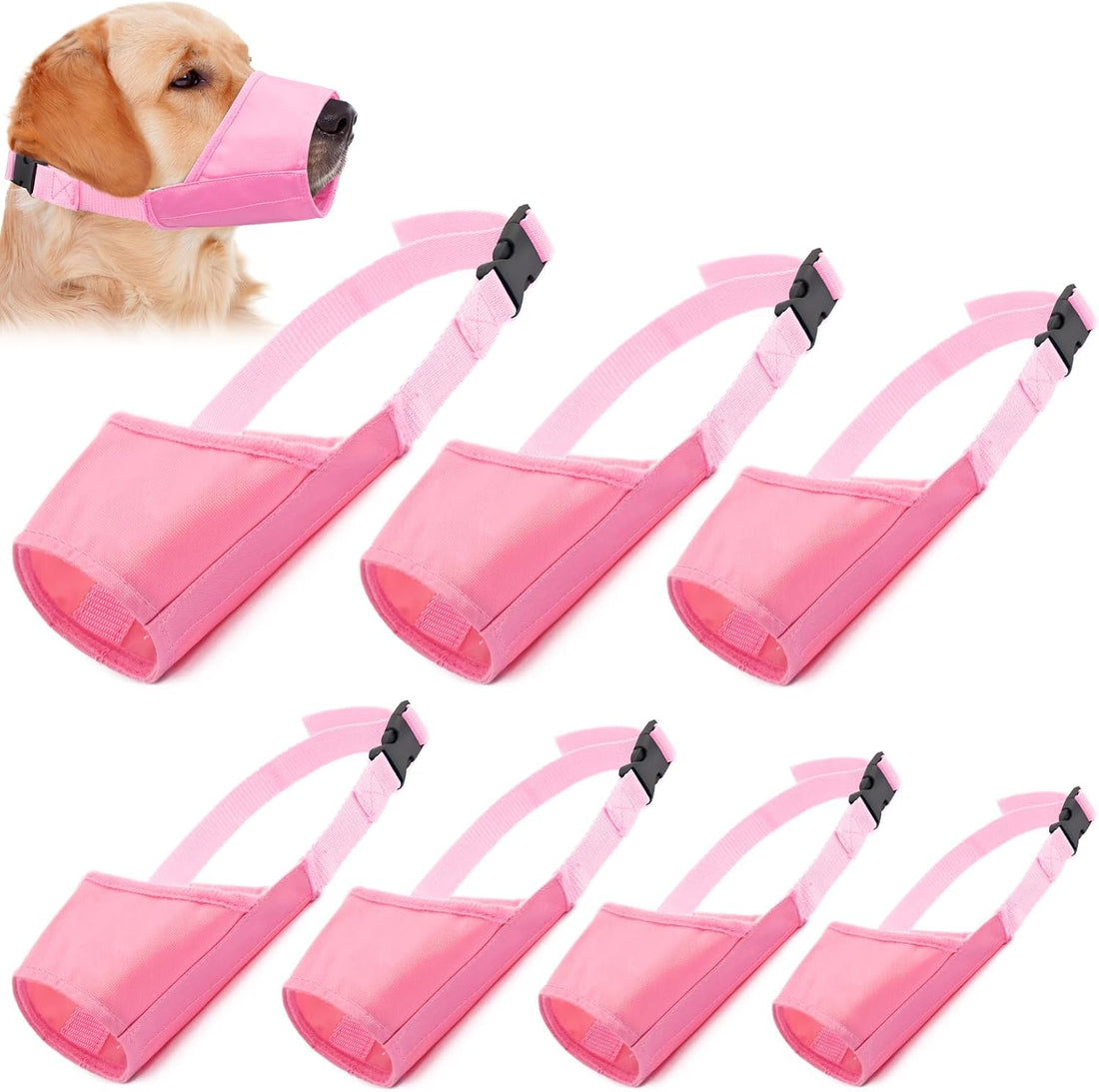 Coppthinktu Dog Muzzle Suit 7PCS Muzzles for Biting Dog Mouth Cover