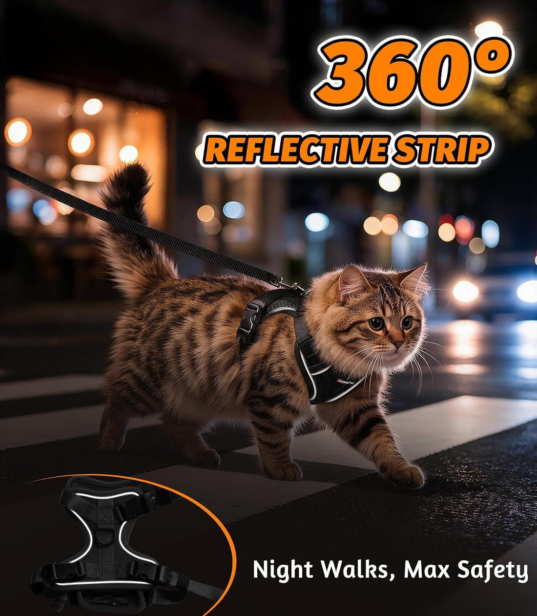 Cat Harness and Leash for Walking