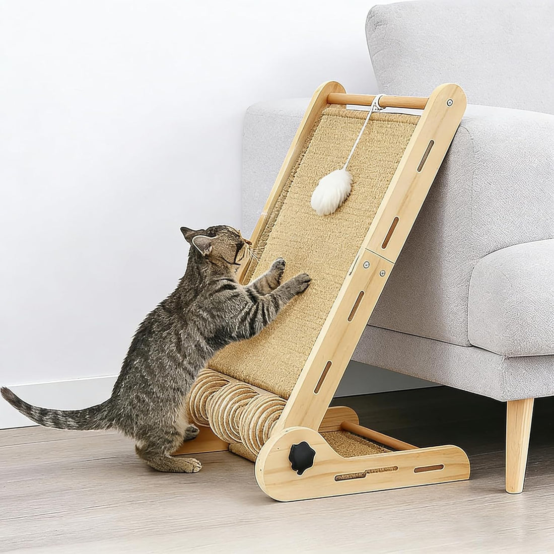 Interactive Cat Toy, Kitty Curls Cat Scratcher